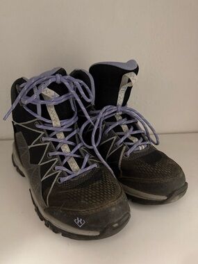 Women’s Black Hiking Boots with Lavender Accents